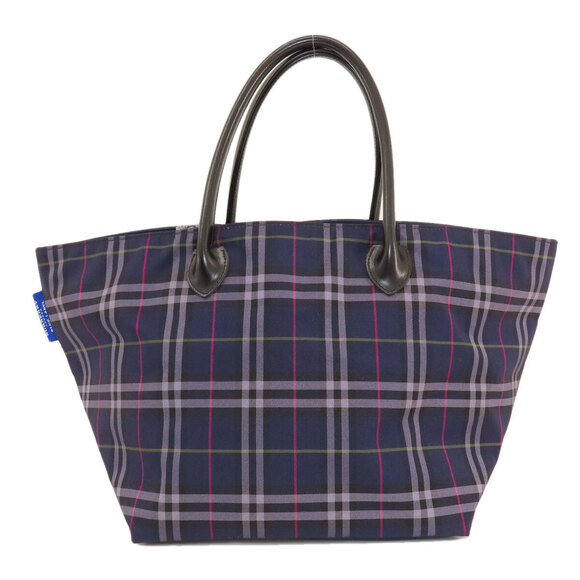 Burberry Handbags - Burberry Canvas Handbag Label Blue Check